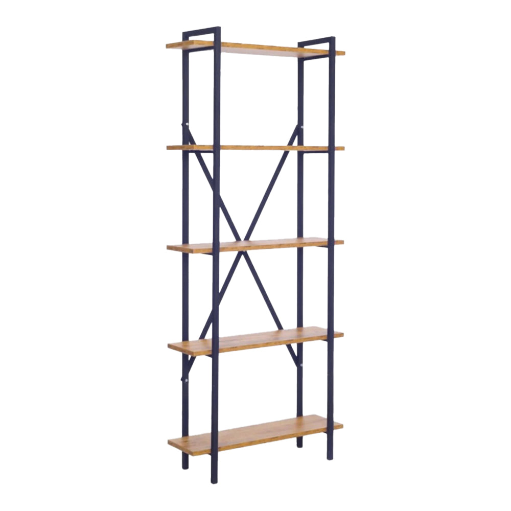 Библиотека DERENA  дъб с черен метал 60x29x160см