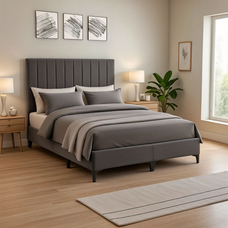 Легло от плат Moega в нюанс антрацит 160x200см