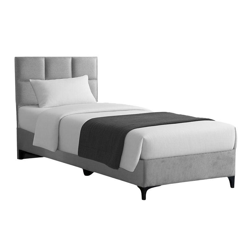 Легло от плат Melei в светло сив нюанс 90x200см