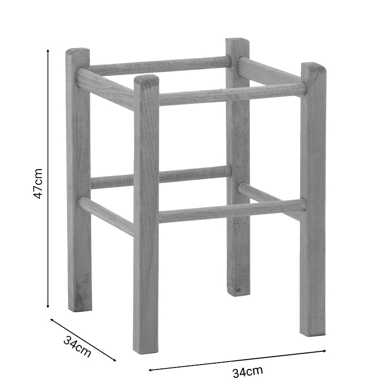 Основа за табуретка за кафе Oligor масив бук полиран /орех 34x4x47см