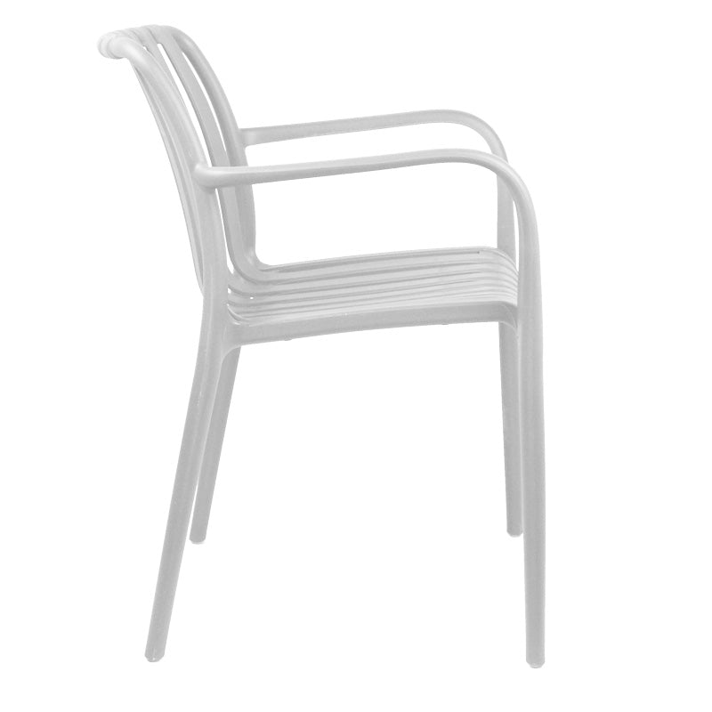 Кресло ZOI  pp в бял нюанс 58.5x54x80см