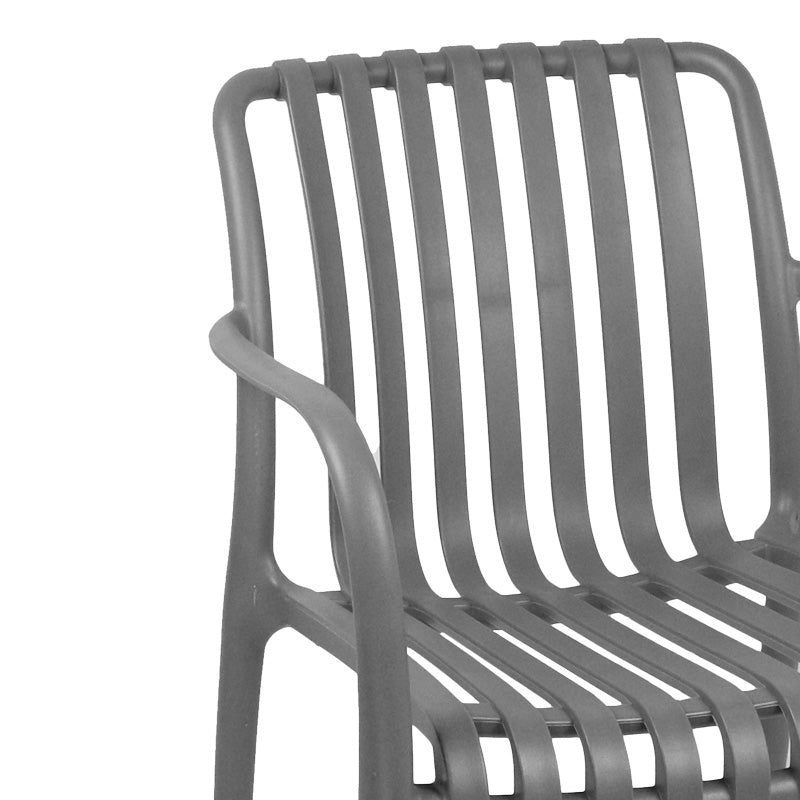 Фотьойл Zoi pp в цвят антрацит 58,5x54x80см