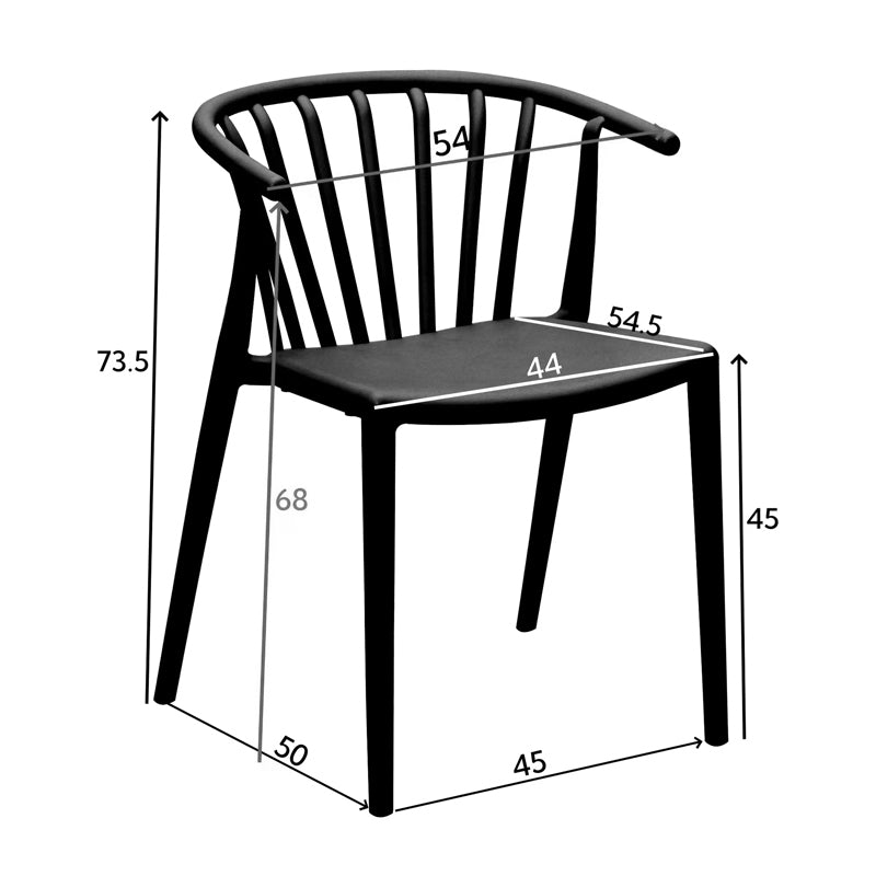 Стол ZELMA  в цвят антрацит 55x53x73см