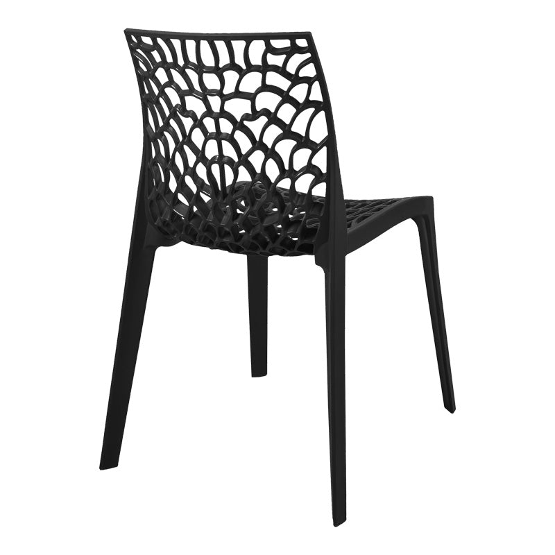 Стифиращ се стол HUSH pp в черен цвят 50x57x81см