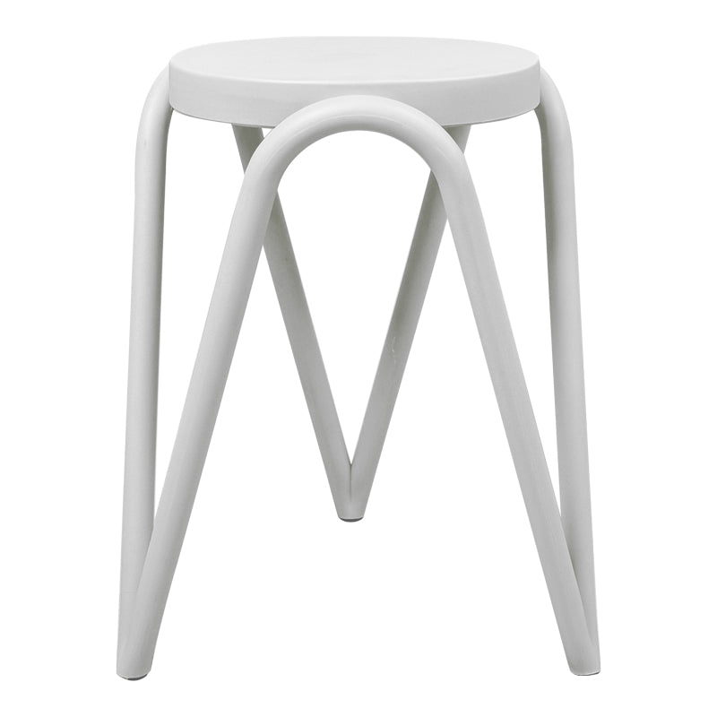 Табуретка SERZONA pp в бял цвят d27x45.5см