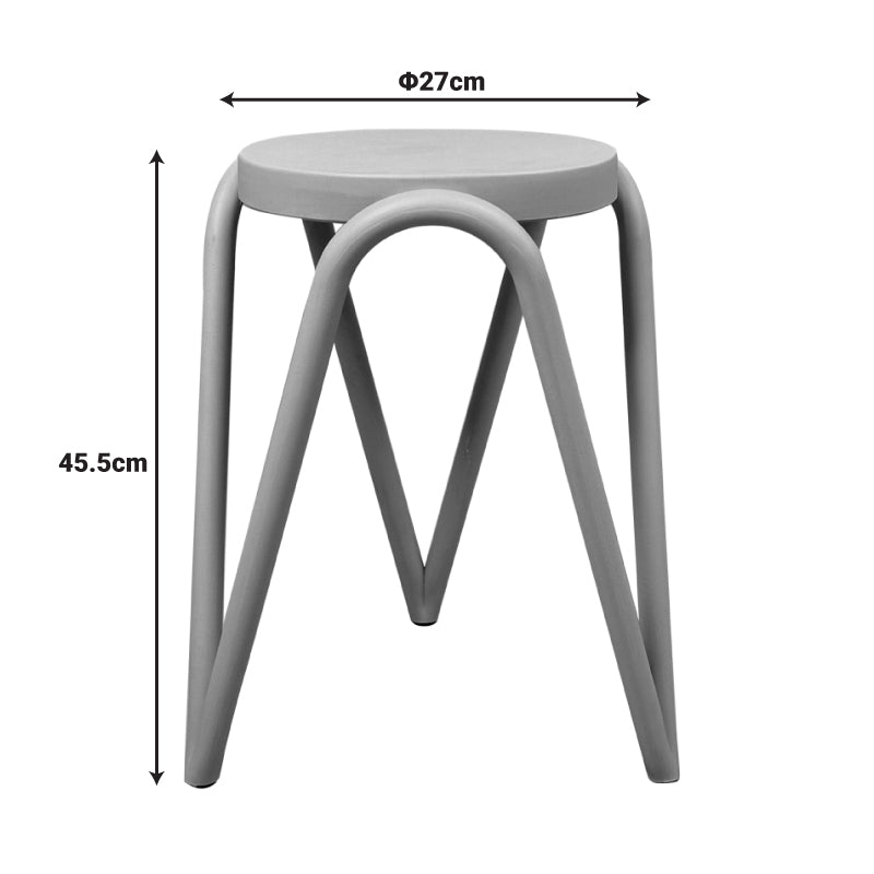 Табуретка SERZONA pp в цвят капучино d27x45.5см