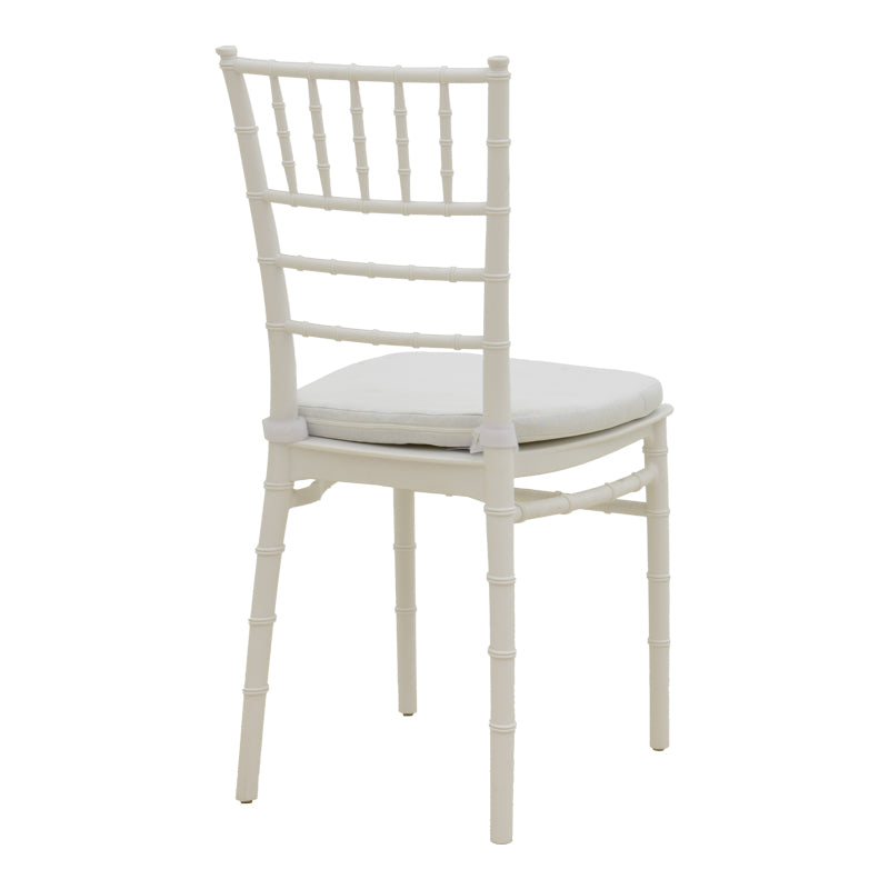 Стол TIFFANY с възглавница от полипропилен в бял цвят 39.5x46.5x87см