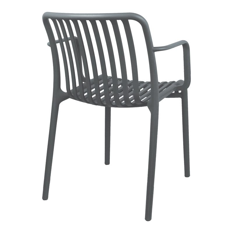 Градински стол ZOI pp в антрацит 55.5x57.5x79см