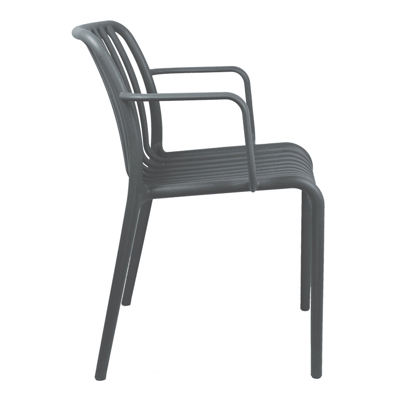 Градински стол ZOI pp в антрацит 55.5x57.5x79см