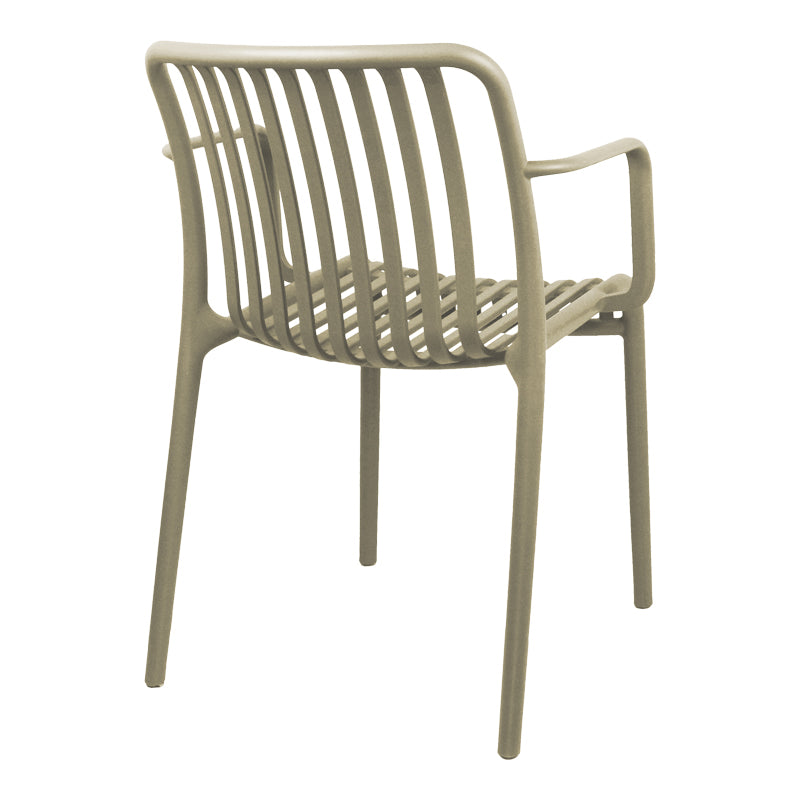 Градински стол ZOI  pp в капучино 55.5x57.5x79см