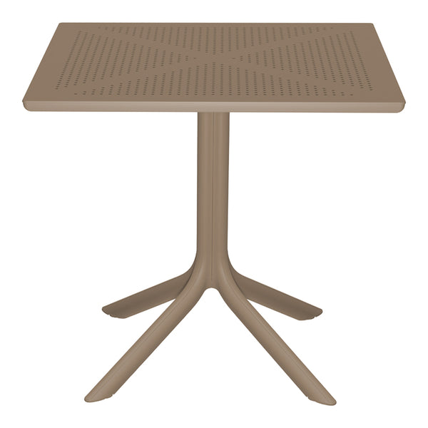 Градинска перфорирана pp маса GROOVY  капучино 80x80x74см