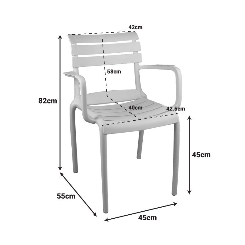 Стифиращ се стол ALMEA pp антрацит 58x56x82см