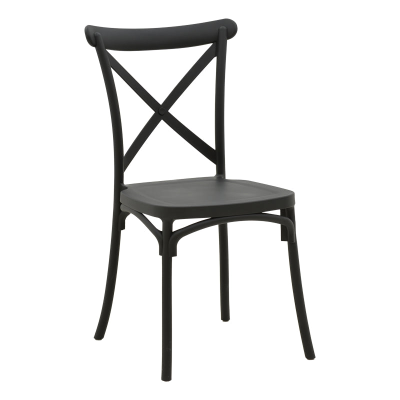 Стифиращ се стол CROSSIE  pp, черен, 43x53x88 см