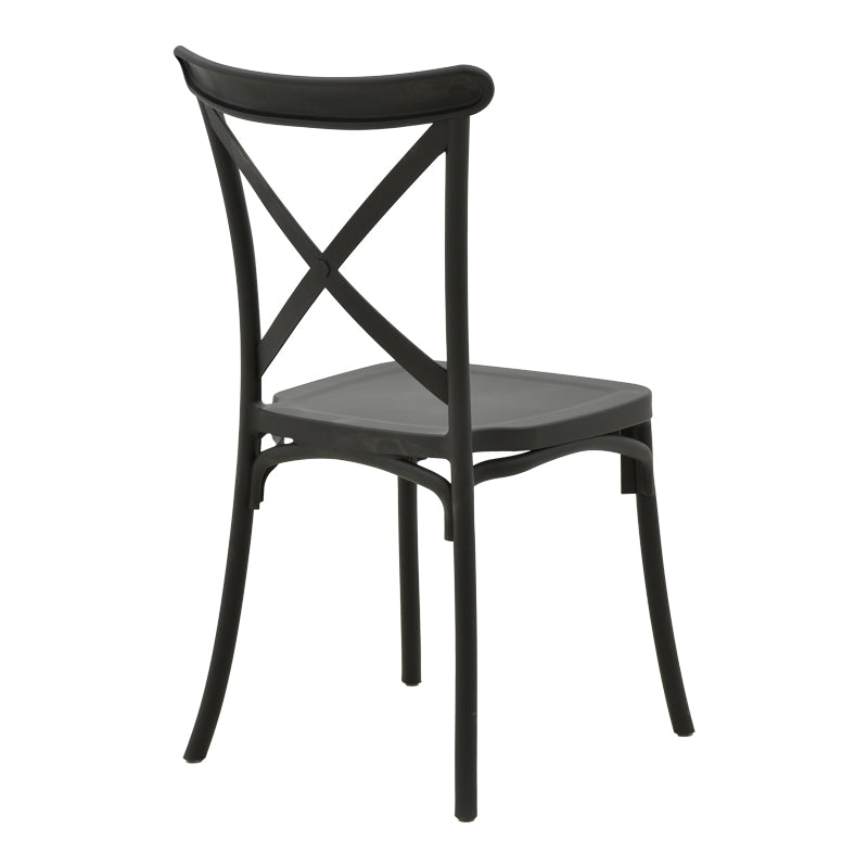 Стифиращ се стол CROSSIE  pp, черен, 43x53x88 см