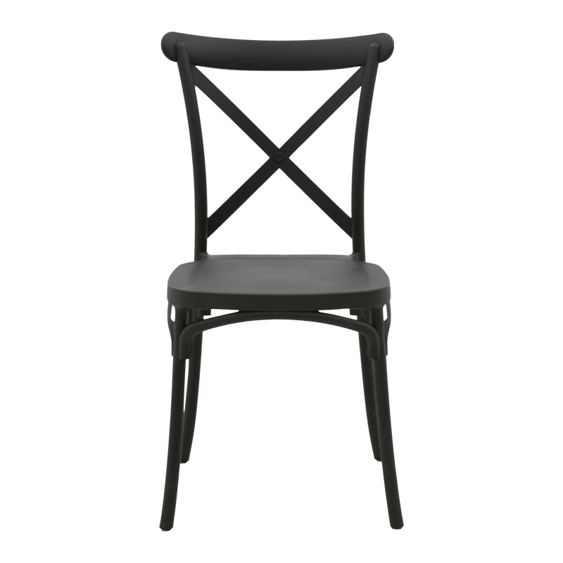 Стифиращ се стол CROSSIE  pp, черен, 43x53x88 см