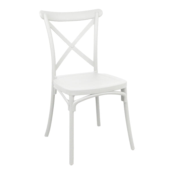 Стифиращ се стол CROSSIE pp бял 43x53x88см