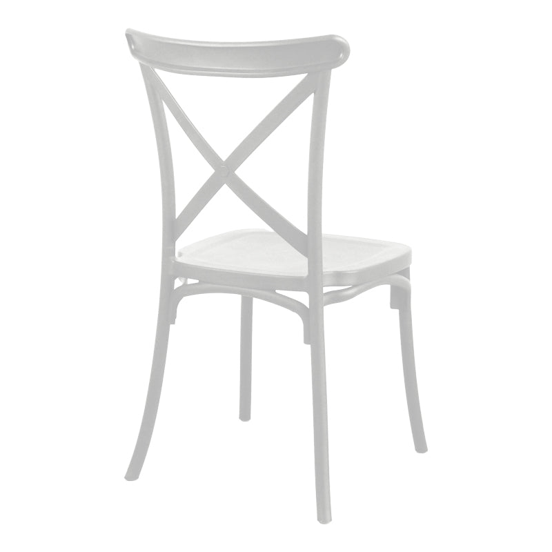 Стифиращ се стол CROSSIE pp бял 43x53x88см