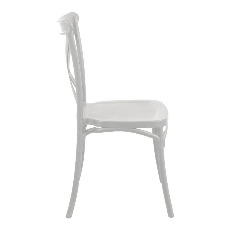 Стифиращ се стол CROSSIE pp бял 43x53x88см