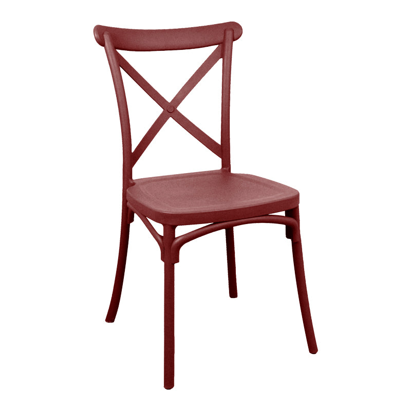 Стол CROSSIE подреждащ се бордо червен, pp 41x46x84sm