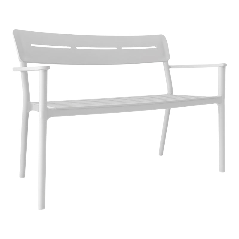 Двуместна пейка  CADRIN  бяла pp 117x60x83см