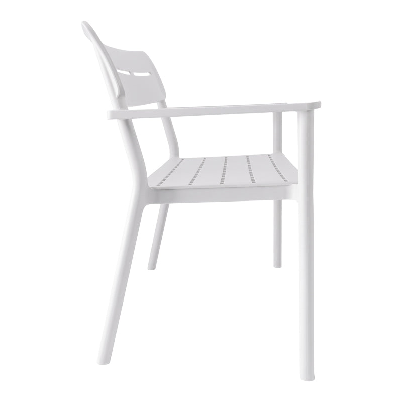Двуместна пейка  CADRIN  бяла pp 117x60x83см