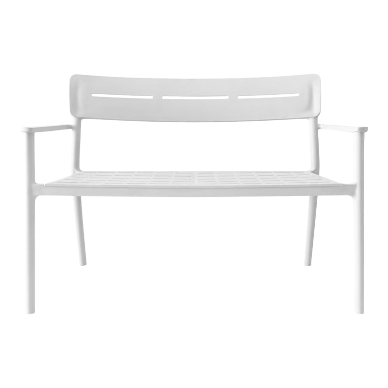 Двуместна пейка  CADRIN  бяла pp 117x60x83см