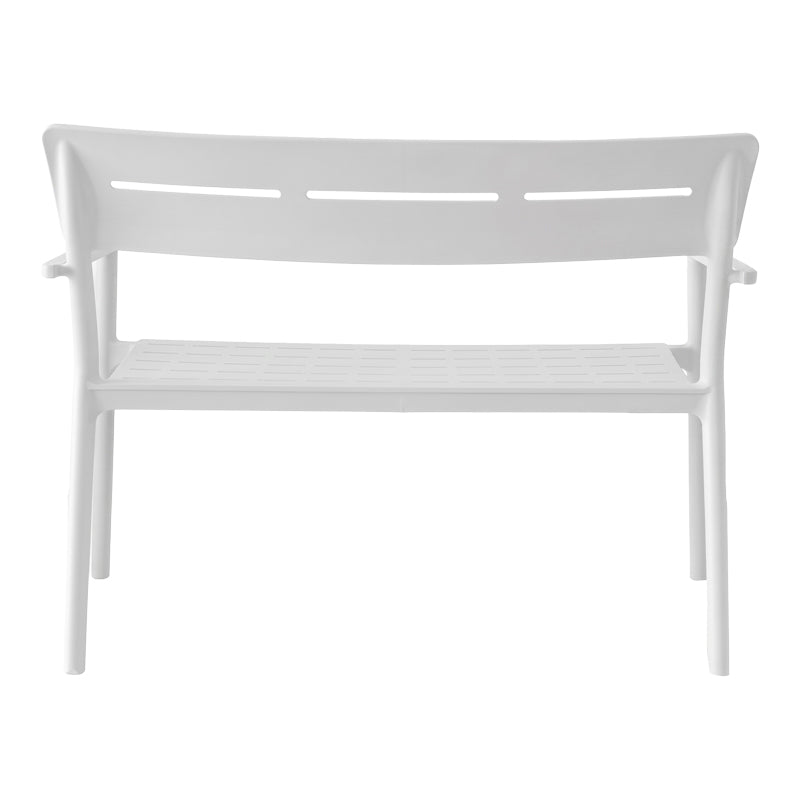 Двуместна пейка  CADRIN  бяла pp 117x60x83см