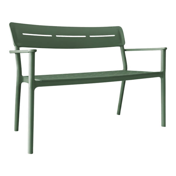 Двуместна пейка  CADRIN тъмнозелена pp 117x60x83см