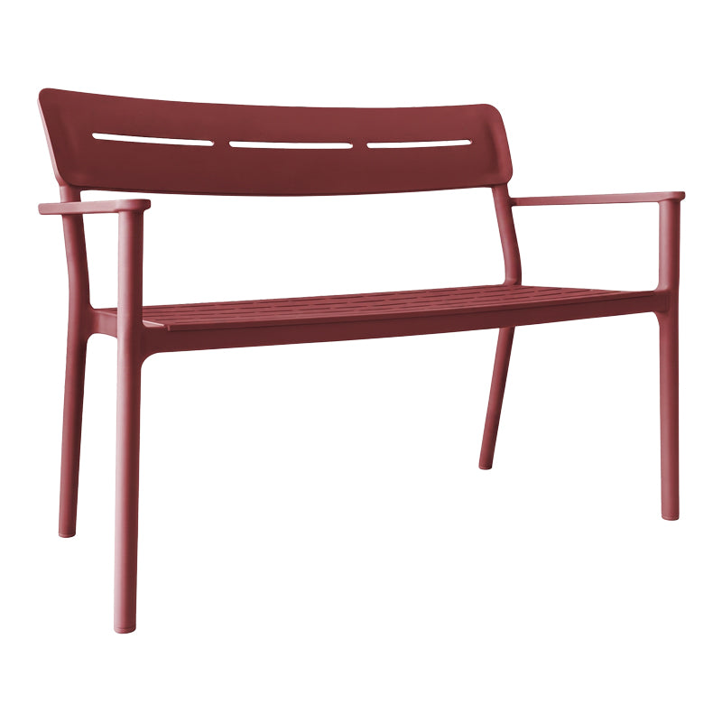 Двуместна пейка  CADRIN  бордо червена pp 117x60x83см