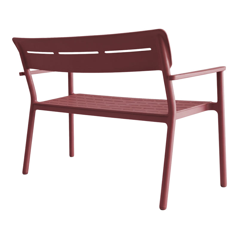 Двуместна пейка  CADRIN  бордо червена pp 117x60x83см