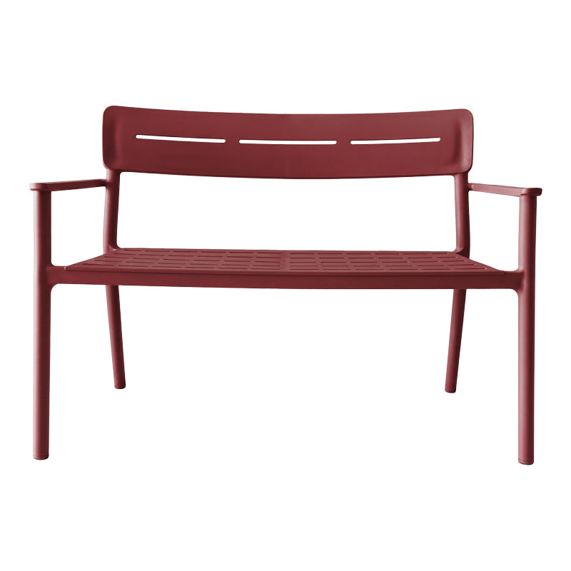 Двуместна пейка  CADRIN  бордо червена pp 117x60x83см