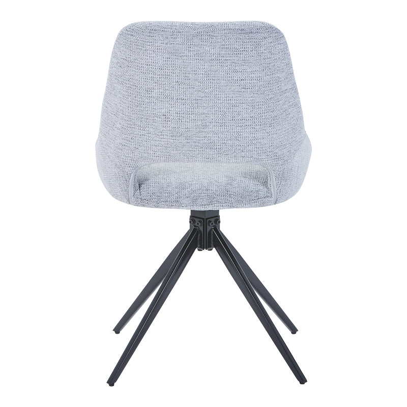 Въртящ се стол Luciano в сив плат-метален крак черен 52,5x54x85см