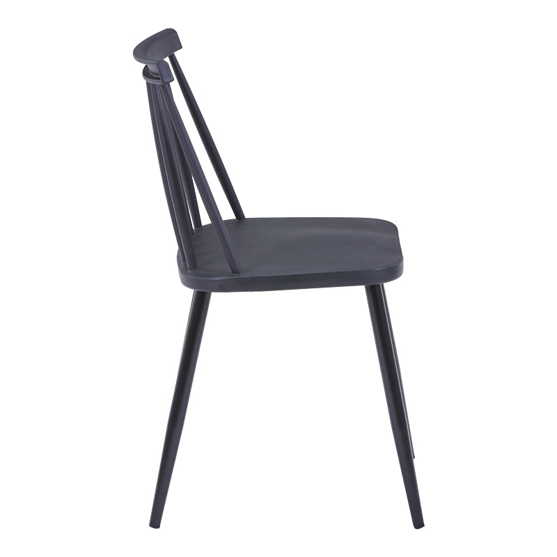 Стол AURORA pp в черен нюанс-черен метален крак 43x48x79см