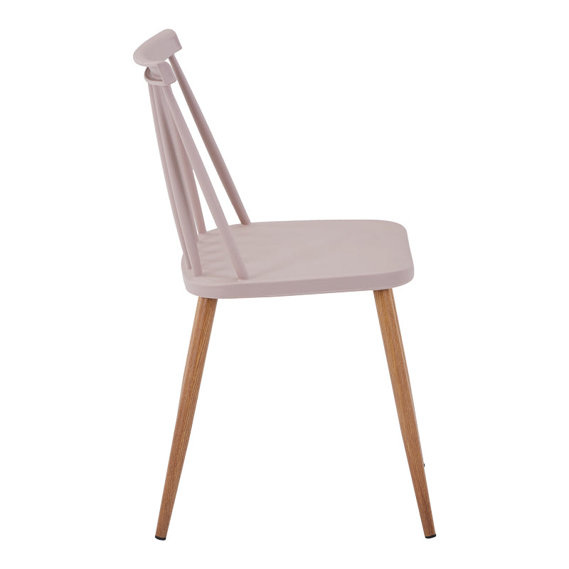 Стол AURORA pp в кафяв нюанс-естествен метален крак 43x48x79см