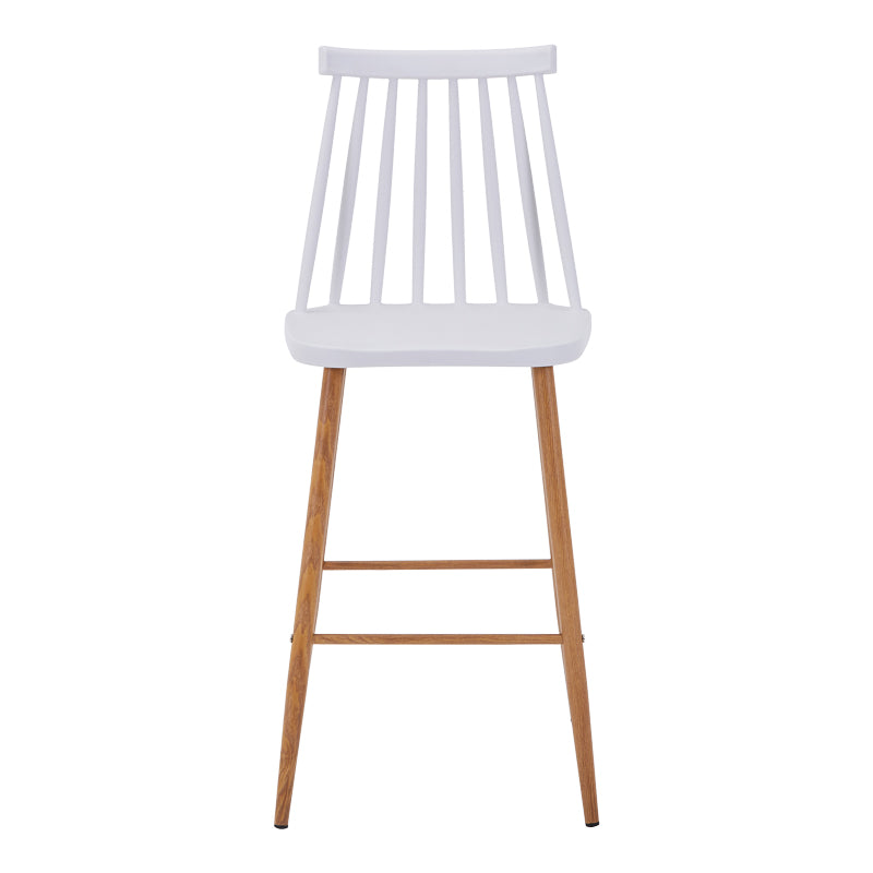 Бар стол AURORA pp в бял нюанс - естествен метален крак 42x47x99см
