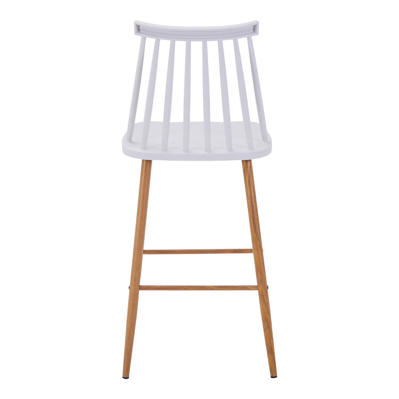 Бар стол AURORA pp в бял нюанс - естествен метален крак 42x47x99см