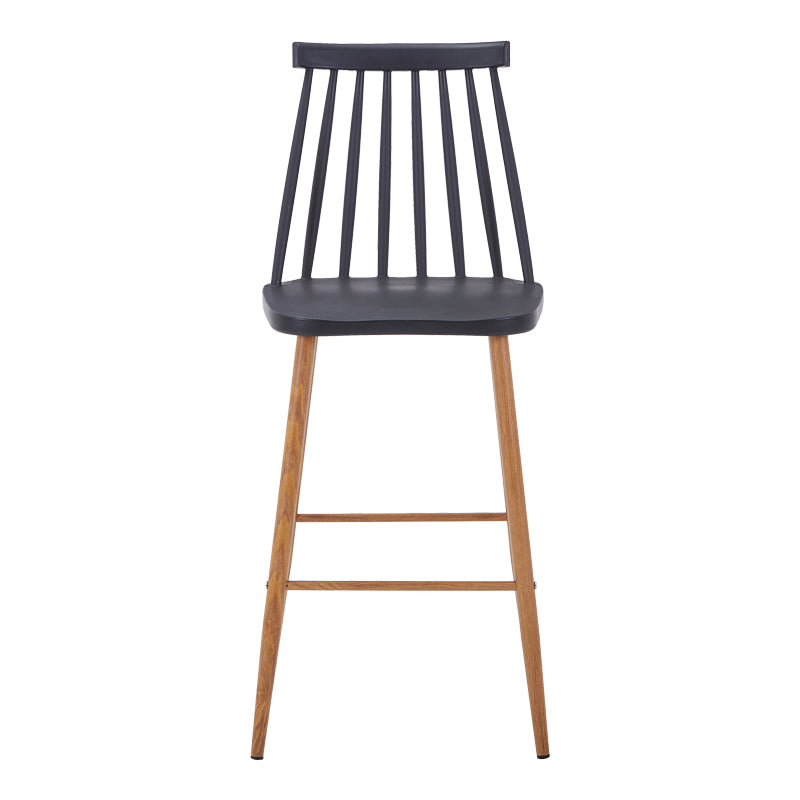 Бар стол AURORA pp в черен нюанс - естествен метален крак 42x47x99см