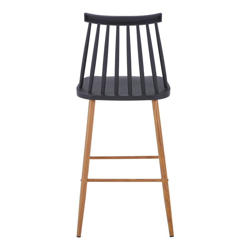 Бар стол AURORA pp в черен нюанс - естествен метален крак 42x47x99см