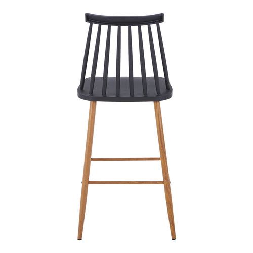 Бар стол AURORA pp в черен нюанс - естествен метален крак 42x47x99см