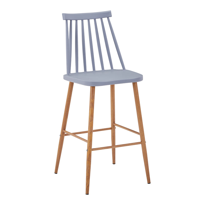 Бар стол AURORA  pp в сив нюанс - естествен метален крак 42x47x99см