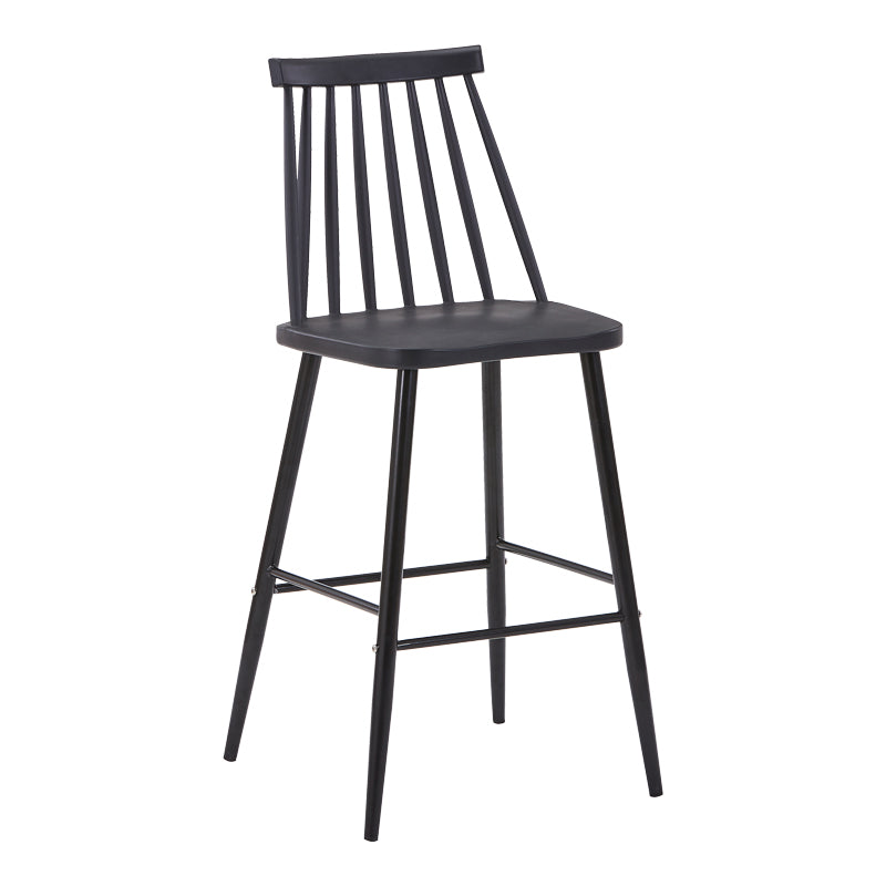 Бар стол AURORA pp в черен нюанс - черен метален крак 42x47x99см