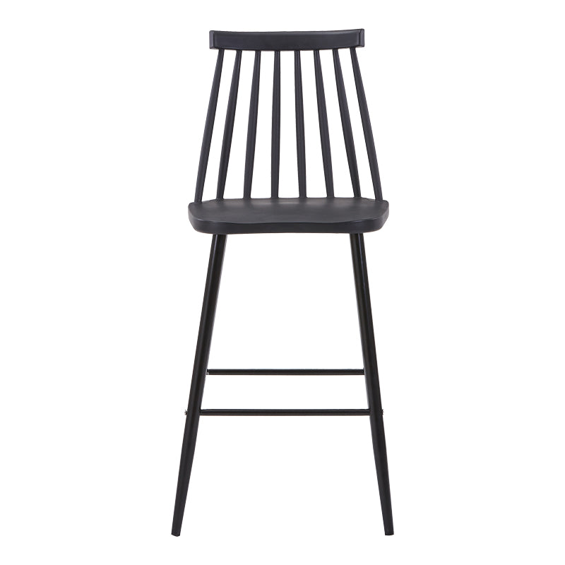 Бар стол AURORA pp в черен нюанс - черен метален крак 42x47x99см