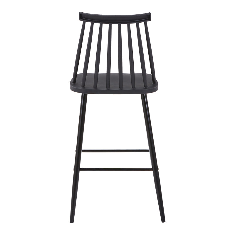Бар стол AURORA pp в черен нюанс - черен метален крак 42x47x99см