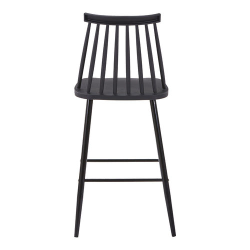 Бар стол AURORA pp в черен нюанс - черен метален крак 42x47x99см