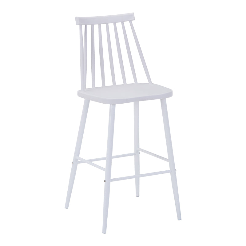 Бар стол AURORA pp в бял нюанс - бял метален крак 42x47x99см