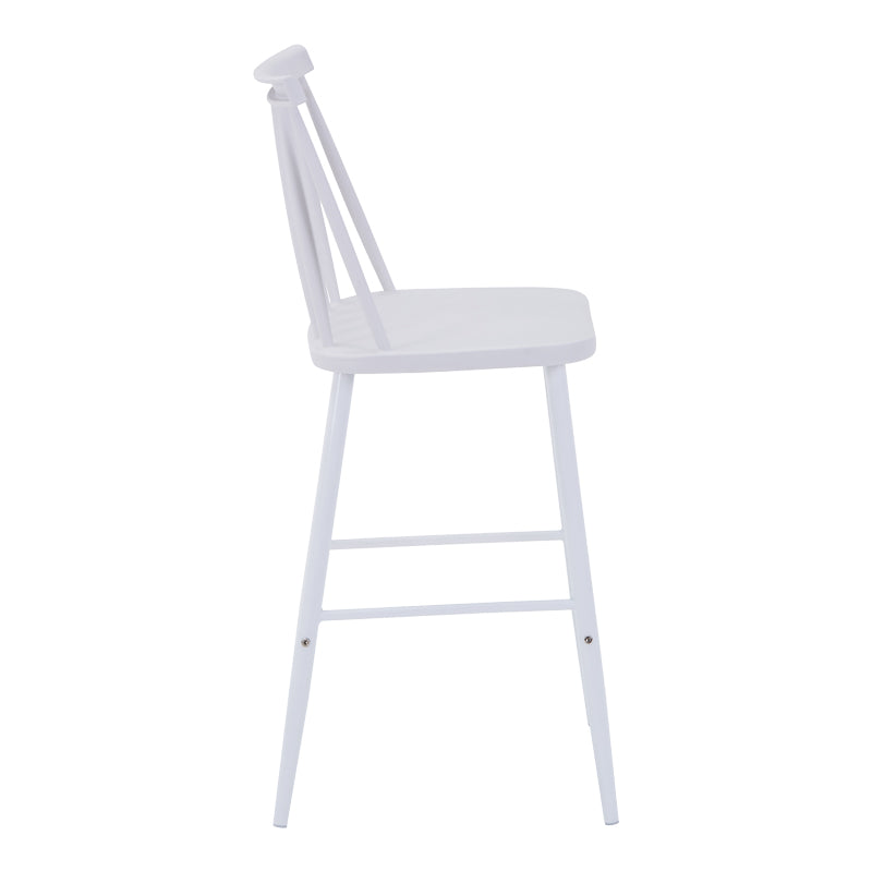 Бар стол AURORA pp в бял нюанс - бял метален крак 42x47x99см
