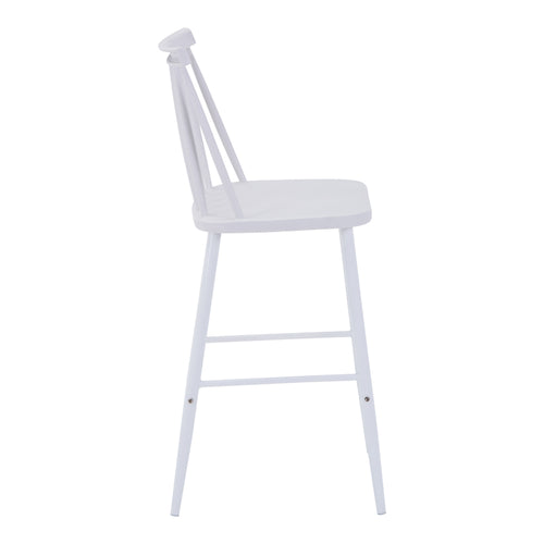 Бар стол AURORA pp в бял нюанс - бял метален крак 42x47x99см