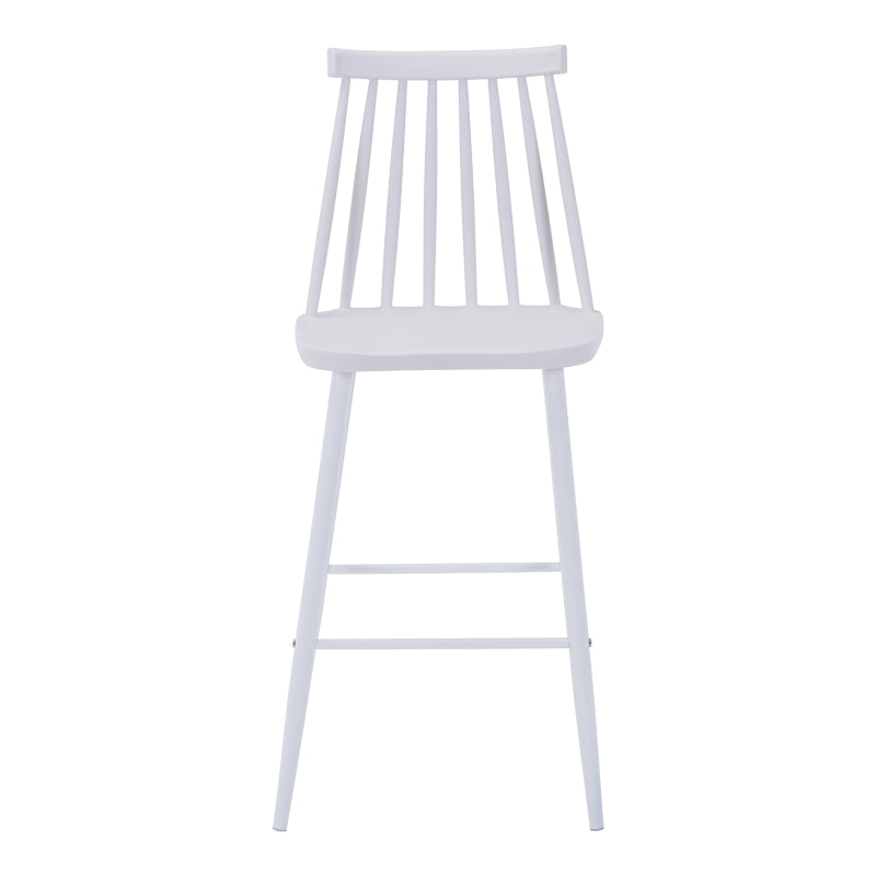 Бар стол AURORA pp в бял нюанс - бял метален крак 42x47x99см