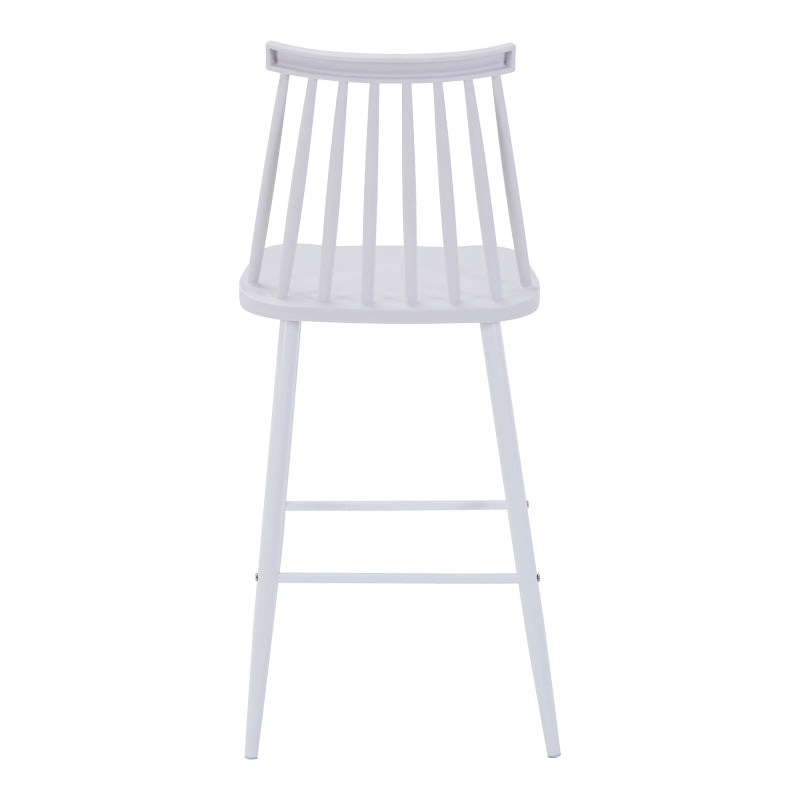 Бар стол AURORA pp в бял нюанс - бял метален крак 42x47x99см