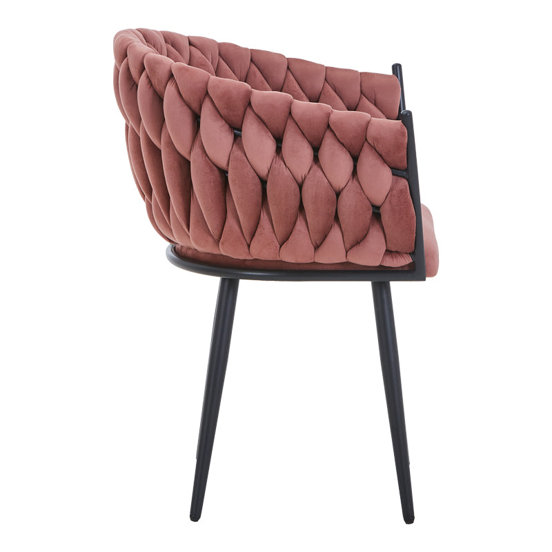 Фотьойл Вивиан кадифе от гнила ябълка, черен метал, 61x55x80 см